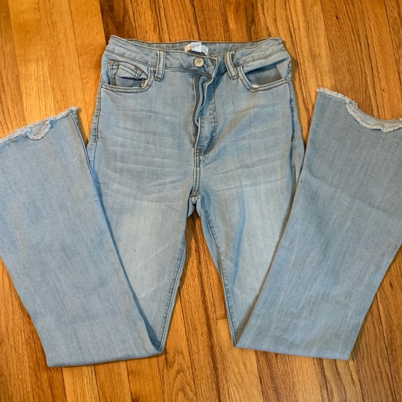 Raw slit hem flare jeans - Picture 5 of 10